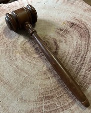 antique vintage wooden auctioneer Gavel 10 Inch Long Hardwood Maple picture