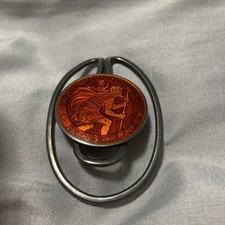 Vintage Sterling Charles Thomas St. Christopher Enamel Mid Century Money Clip picture