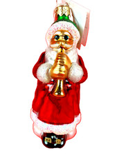 Vintage Christopher Radko Merry Measure Santa Glass Christmas Ornament 5.5