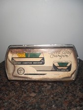Vintage 1950s Speed Way Battery Charger Gauge Meter Wall Hanging Display picture