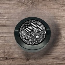 American Eagle with Flag Metal Aluminum Container Engraved EDC Snus Dip Can picture