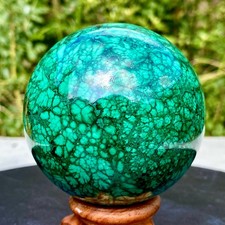 1.5LB Natural malachite ball quartz crystal energy ball reiki healing picture