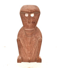 RARE Antique MICRONESIA CAROLINE TOBI ISLAND CARVED WOMAN FIGURE PALAU Vintage picture