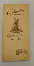 %%% Columbia Spanish Restaurant Quixote Court & Patio Tampa 1940’s MENU %%% picture