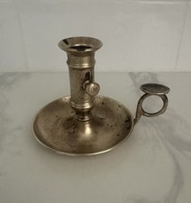 Antique Brass Chamberstick Candle Holder - Vintage 18th/19th Century picture