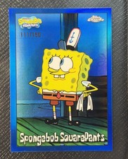 2025 Topps Chrome Spongebob Spongebob Squarepants Blue Refractor 111/150 #25 picture