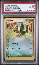 2003 POKEMON BLACK STAR PROMO #003 TREECKO REVERSE FOIL PSA 8 picture