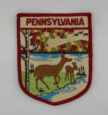 Vintage Pennsylvania Souvenir Travel Patch – Embroidered Wildlife Scene picture