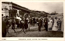 Doncaster Horse Racing WHS c1900s-10s Real Photo Vintage Postcard picture