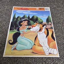 Golden Disney Aladdin Frame-Tray Puzzle Featuring Princess Jasmine & Rajah picture