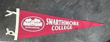 Vintage Rare Swarthmore College Pennant 23 1/2” X 9” picture