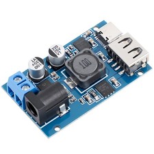 DROK 12v to 5v USB-C buck converter, blue pro picture