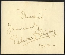 Edward Rigby d1951 signed autograph 2.5x3 Cut Character Actor PSA Stickered picture