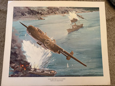 J.B. Deneen 5 WWII/WWI Aviation Prints B-25 P-40 Bf109 Battle Britain picture