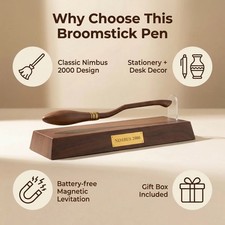 Harry Potter Nimbus 2000 Ballpoint Pen Floating Broom Magnetic Levitating picture