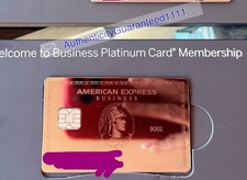 NEW MIRROR AMEX American Express Platinum Metal Business Card W BOX COLLECTIBLE picture