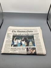 May 2, 2002 The Boston Globe War On Terror/Church Abuse Full-Newspaper picture