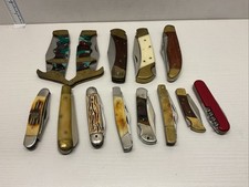 Lot Of Vintage Pocket Knives (13) Stainless Different Sizes/ Different Colors picture