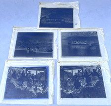 5 Antique H. G. Nelson Washington Steamboat Women Glass Plate Negative Picture picture