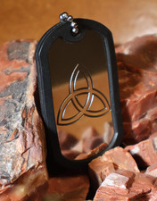 Celtic Triquetra Deep Engraved Third Dogtag picture