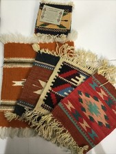 Zapotec Woven Coasters And Placemats 8 pieces all together  picture
