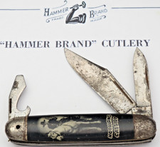 Antique HAMMER BRAND by Imperial Knife Co Scout Pocket Knife - HOPALONG CASSIDY picture