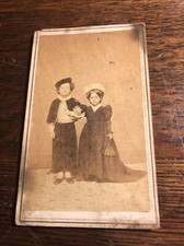 Antique Victorian Boy & Girl CDV Photo Photograph picture