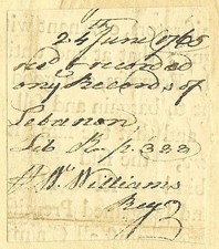 A NICE EXAMPLE OF WILLIAM WILLIAMS  SIGNER THE DECLARATION OF INDEPENDENCE  1765 picture
