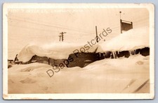 K69/ Laurium Michigan RPPC Postcard c1930 Winter Homes Hecla Street 21 picture