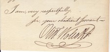 OLIVER WOLCOTT JR. - AUTOGRAPH SENTIMENT SIGNED picture