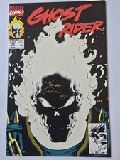 Marvel Comic SIGNED In 1991 By Mark Texiera Ghost Rider #15 GLOW IN DARK COVER picture