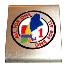 Vintage BSA Region 1 New England Neckerchief Slide All For One Belt Loop Woggle picture