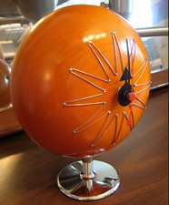 George Nelson Pill Clock Reproduct Orange Desk Clock Japan New picture