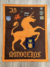 Vintage 1930's Fisch & Co. Calif. Monoceros ROTC Military Felt Banner 30