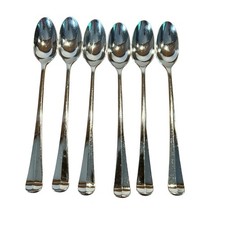 Lenox Williamsburg Royal Scroll Stainless Steel Iced Tea Spoon Korea Set Of 6 picture