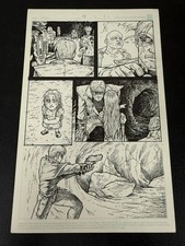 Tony Moore Original Comic Art Page 1998 Talon #1 Pg 7 Pencils Inks Zombie Horde picture