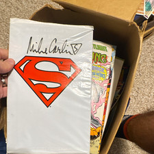 DC Comics Green Lantern #51 Signed by Mike Carlin Lot w/ Superman, Robin. Lot of picture