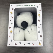 IN HAND NIB Starbucks Peanuts Snoopy Barista Plush w/ Green Apron 2026 Cute picture