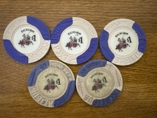 Lot of 5 Vintage Excalibur Casino $1 Poker Chips Las Vegas NV Obsolete picture