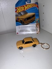 BMW 2002 Yellow Keychain Hot Wheels Matchbox Gift Keyfob picture