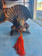 Japanese Vintage Kabuto Helmet, Showa era, Makino Family Crest, decorative. picture