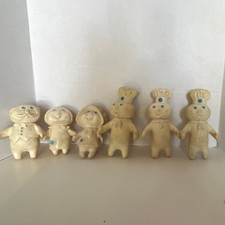 Pillsbury Doughboy & Family Advertising Figures Lot of 6 White/Blue picture