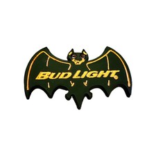 Vintage Budweiser Bud Light Bat Shaped Pin  picture