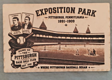 LEATHER ~ Exposition Park Pittsburgh PA Modern BASEBALL Postcard Pennsylvania picture