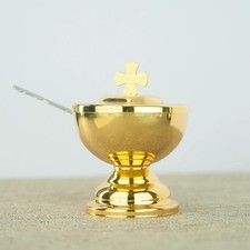Gold Altar Chalice Cup Gold Plated Communion Chalice Church Ritual Decor picture