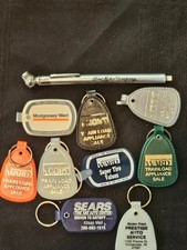 Vintage Montgomery Ward & Sears Keychain Lot – Auto & Appliance Promo Fobs picture