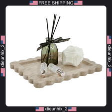 Travertine Vanity Tray 11x8 Inches Beige Natural Stone Organizer picture