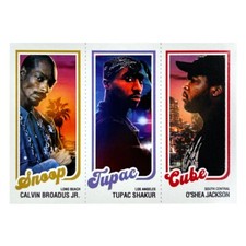 SNOOP 2PAC CUBE 1980 West Coast All Stars Topps Design Hip-Hop Trading Card picture