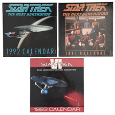 Vintage Star Trek Calendar Lot 1991 1992 1993 TNG Undiscovered Country TOS picture