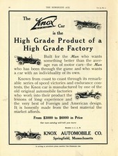 1911 Knox Automobile Company Ad: Knox Motor Cars - Springfield, Massachusetts picture